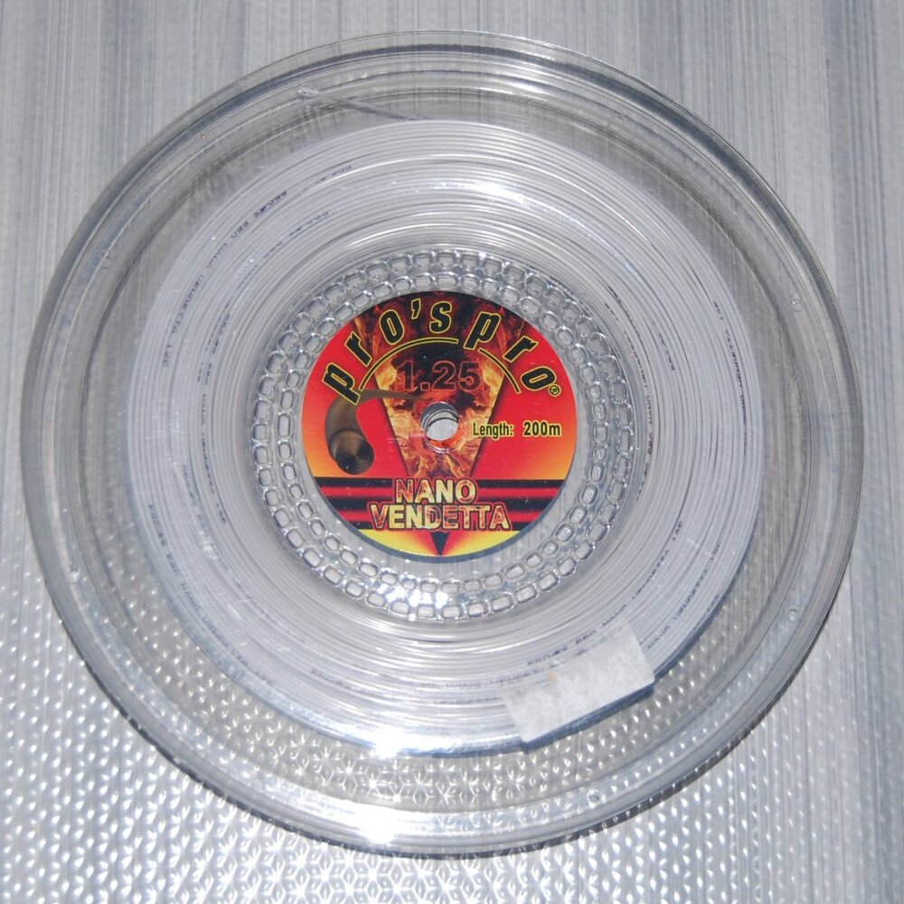 PRO'S PRO Nano Vendetta Co-polyester Tennis String Reel 660 F 200 M Gauge 1.25